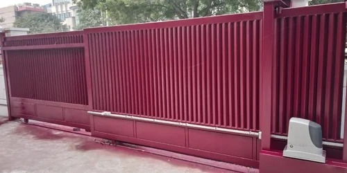 Red Automatic Sliding Gate