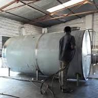 Horizontal SS Tank in Workshop