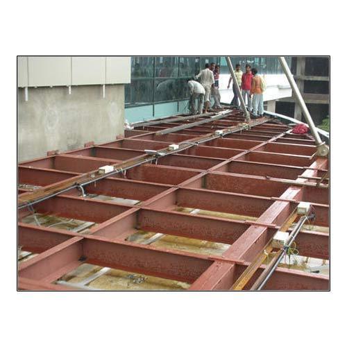 Rooftop Steel Frame Erection